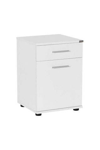 Tredline  Çekmeceli Kapaklı Komodin  Beyaz