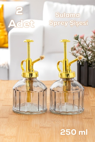 Perotti 15733 2li Gri Vintage Cam Bitki Sulama Şişesi Sulama Kabı
