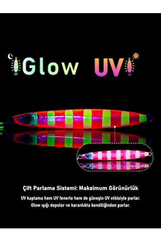 Jig, Zoka, Suni Yem, Glow Uv Metal Jig, 45gr 10cm Jıgto Nova-45