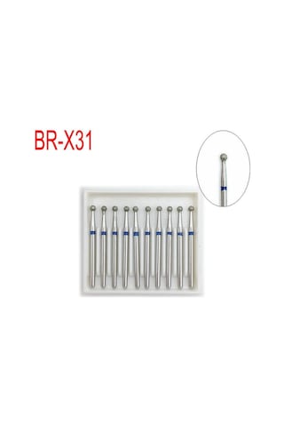 10 Adet Elmas Diş Burs Matkaplar Yüksek Hızlı El Aleti Kolu 1.6mm Diş Hekimi Diş Parlatma Araçları Br-x31