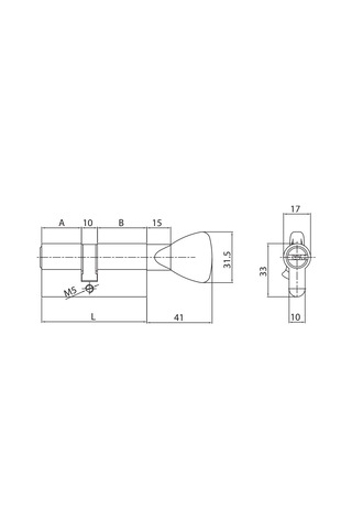 İto 754t/90k Bilyalı Mandallı Silindir 35/10/45