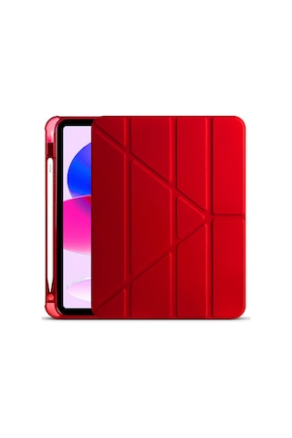 Apple İpad Pro 5.nesil 12.9 2021 Uyumlu Kılıf Kalem Bölmeli Farklı Stand Arkası Yumuşak Silikon Kapaklı Kılıf