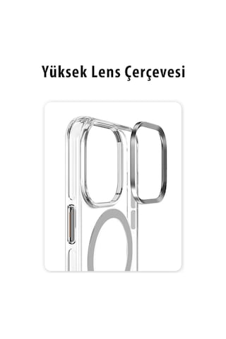 Cosmotex Joko Apple, Uyumlu iPhone 14 Pro Kılıf Crystal Magsafe Kapak - Siyah