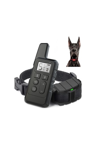 Köpek Eğitim Uzaktan Kumanda Elektrikli Şok Elektronik Yaka   Siyah