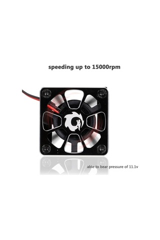 Besthome1 Trx-4 Scx10 Rc4wd İçin 540/550 Metal Soğutma Fanı, Siyah Adaptör Kablolu Radyatör