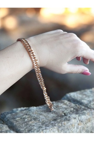 14k Roze Renkli Vip Seri Gurmet Bileklik Rose Altın