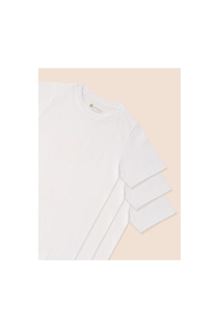 Natuline Erkek / Kız Çocuk T-shirt Organik Pamuk Penye 6'lı Paket Beyaz