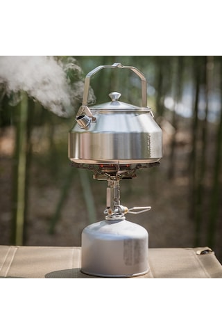 Tenfowee 1l Paslanmaz Çelik Kamp Çaydanlığı - Hafif Ve Dayanıklı Outdoor Çay/kahve Demleme Gümüş