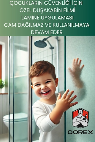 - Lamine Film Koruyucu - Füme Nervürlü 6mm Camlı Duşakabin - Türkiye De İlk Dağılmaz Diğer