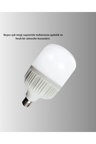 Elektrik Kesintileri İçin Şarjlı Led Ampul 30w E27 Beyaz Işık Beyaz