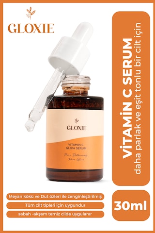 Gloxie Aydınlatıcı ve Leke Karşıtı Vitamin C Serum 30 ML