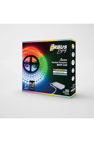 Orbus RGB Hareket Sensörlü Şerit Led  2 M