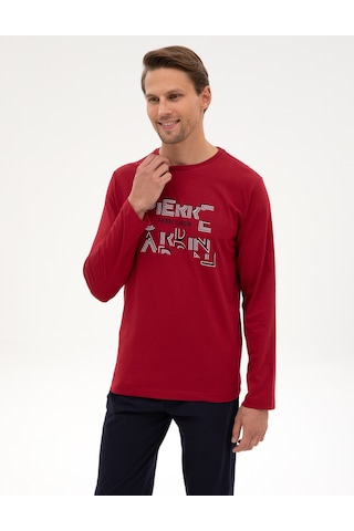 Pierre Cardin Erkek Bordo Pijama Takım 50322652-900 Bordo