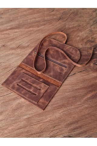 Tütün Kesesi Cüzdan Ipli Tütün Çantası Tütünlük Case %100 Gerçek Deri Taba