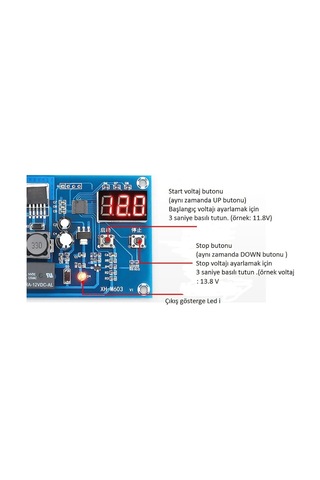 Xh-M603 Şarj Kontrol Devresi 12-24V Akü Şarj Kontrol Modülü Güne N11.4177