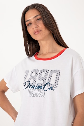 U.S. Polo Assn. Kadın Beyaz Bisiklet Yaka Tişört 50299732-VR013