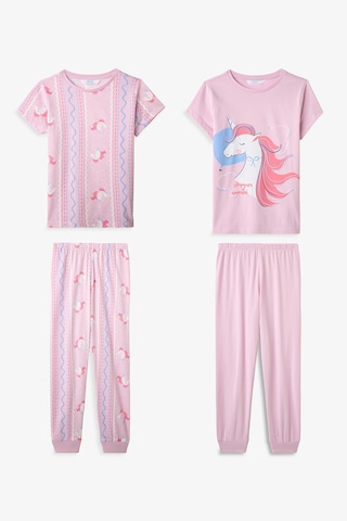 Penti Açık Pembe Kız Çocuk Sleepycorn Pamuklu 2'li Pijama Takımı