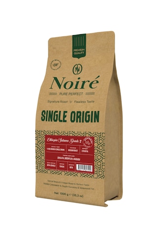 Noire Ethiopia Sidamo Grade 2 1000g %100 Arabica Single Origin Çekirdek