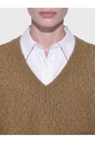 Lcw Everyday Kahverengi Oversize Kadın Triko Süveter