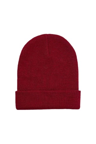 Unisex Kışlık Bordo Katlamalı Bere Bordo