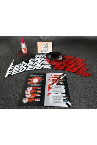 Federal 595 Motorsiklet Ve Otomobil Araç Lastik Yazısı 3.5 Cm 8 Adet Yapıştırıcı Arma Sticker
