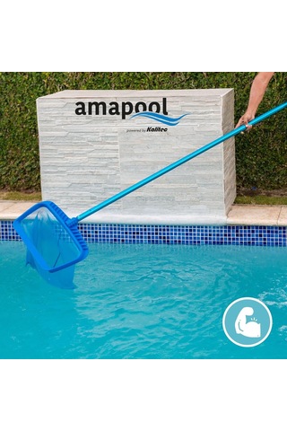 Amapool Havuz Kepçesi Deluxe Dip Kepçesi Ø 28 Mm Derin İnce Gözenekli Ağ İle Derin Kepçe, Ekstra Dayanıkl