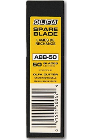 Olfa Abb-50 Standart Dar Black Seri Maket Bıçağı Yedeği 50 Li