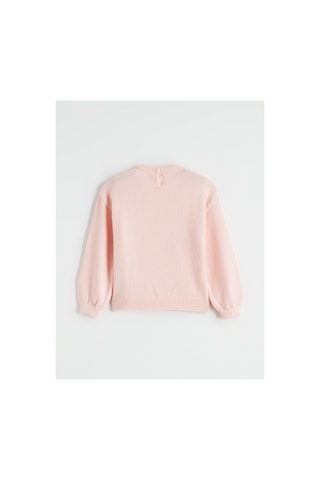 LC Waikiki Alıta Cıty Farkıyla Lcw Kids Pembe Kuğu Desenli Kız Çocuk Triko Kazak Pembe - 925577765 Pembe