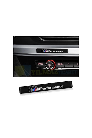 Bmw M Performance Torpido Konsol Logo Arma Metal Siyah-Gümüş 1Ad
