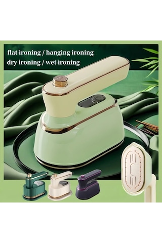 Topshop1 Gri Taşınabilir Hızlı Buhar Ütüsü 1000w 40w Seçenekleri 70ml 50ml Su Haznesi Ev Seyahat Kırışıklık Giderici Ölçü Kabı Isıya Dayanıklı Ped