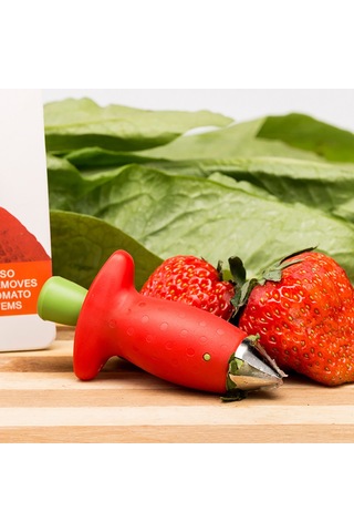 Leezsing Kırmızı Çilek Domates Sap Ayırıcı - Yumuşak Meyve Sebze Sapı Kaldırıcı Aleti Diğer