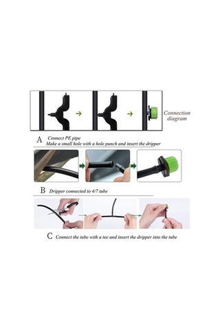 Trendooze 100 Adet 1/4 Inç Mikro Tip Damla Sulama Sprinkler, Anti-clog Bahçe Ekipmanı Diğer