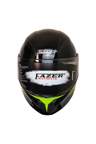 Fazer Ece 22.06 Sertifika Güneş Vizörü Motor Kaskı Eagle Neon Siyah