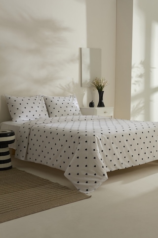 Karacahome Sarah Anderson Amour Çift Kişilik Nevresim Takımı Siyah