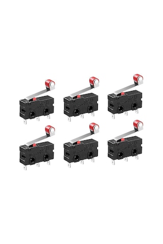 Ximistore9 12'li Spdt Mikro Anahtar Seti - 250v 5a, 1no+1nc, Roller Kollu, Anlık Çalışma 5