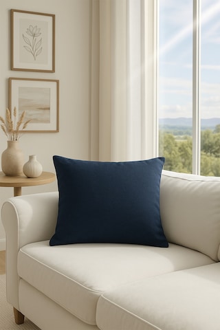 Kadife Kırlent Kılıfı Lacivert V1 40x50 Lacivert