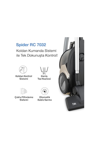 Fakir Spider RC 7032 1500 W Toz Torbasız Elektrikli Süpürge