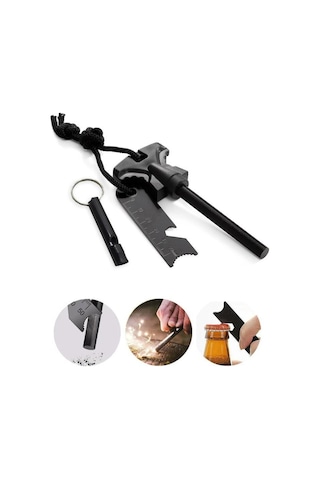 Single Sword Magnezyum Çubuğu Ateş Başlatıcı Seyahat Ürünü Hayatta Kalma Gereci Kamp Ekipmanı Çok Renkli