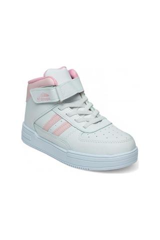 Ndrops 09-24 Deri Outdoor Kız Çocuk Spor Bot Beyaz Pembe 26-30 Beyaz