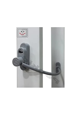 Kablolu Pvc Pencere Kilidi - 20 Cm, 500 Kg Güç Dayanıklılığı