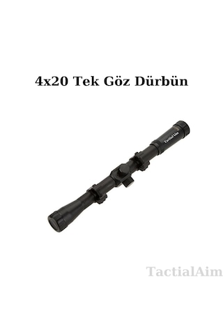 Tacticalaim 4x20 Silah Dürbünü - Dayanıklı Ve Yüksek Performanslı Siyah