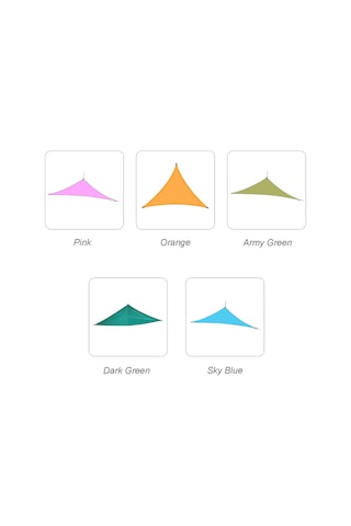 Hfambition 4x4x4m Koyu Yeşil Triangular Bahçe Gölgesi, Yağmurluk, 210t Poliester, Su Geçirmez, Rüzgar Dayanıklı, 3 Karabinerle Koyu Yeşil