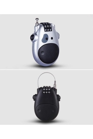 Magideal Zcjb Teleskopik Kombinasyon Kilit Kablosu Siyah