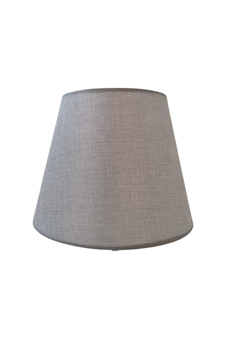 Dekovien Modern Metal Ayak Koyu Gri Abajur Gümüş