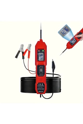 Xuweiwei Çok Fonksiyonlu Otomotiv Devre Test Cihazı Kırmızı 1 Adet Işık Göstergeli Araç Elektrik Sistem Test Aleti