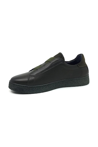 Catelli %100 Deri Tam Ortopedik Yumuşak İç Taban Erkek Kışlık Rahat Günlük Lastikli Sneaker Ayakkabı 40-44 Haki