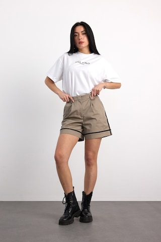 40406-05178 Kadın Gabardin Şort 40406-05178 Yeşil