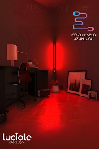 Led Abajur Aplik Gece Lambası Rgb Lambader 16 Renkli Uzaktan Kumandalı Işık 4 Animasyonlu Dipsiz100d