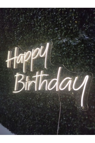Happy Birthday Doğum Günü Neon Led Tabela 70x30cm