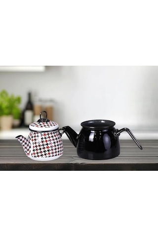 Forte Black Mini Model Emaye Çaydanlık 1